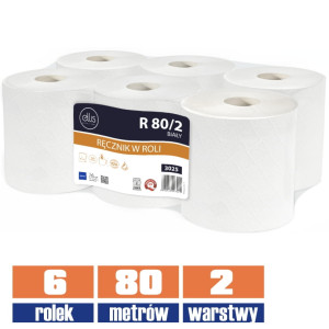 3025 LAMIX ręcznik w roli 100% celuloza 80mb / 6 sztuk