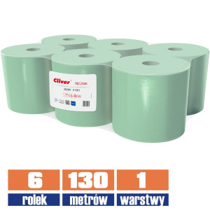 5982 LAMIX ręcznik w roli 1w zielony 130mb / 6 sztuk
