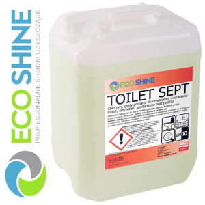 ECOSHINE TOILET SEPT 5L chlorowy żel do czyszczenia i wybielania toalet, umywalek, sanitariatów, podłóg