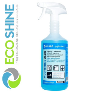 ECOSHINE MULTISHINE ALCO spray 1L uniwersalny preparat do czyszczenia wszystkich powierzchni odpornych na działanie alkoholu