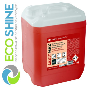 ECOSHINE SANIT MAX 5L skoncentrowany płyn czyszcząco odkamieniający do mycia łazienek, toalet, sanitariatów