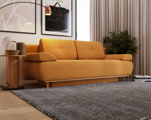 Sofa z funkcją spania Raspberry z pojemnikiem