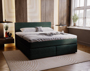 Łóżko tapicerowane Sleep 180x200 z pojemnikiem na pościel