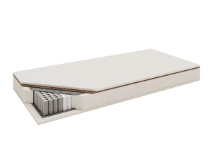 Materac H2/H3 19cm - Płyta z naturalnego kokosu, smart foam 7-strefowe sprężyny kieszeniowe