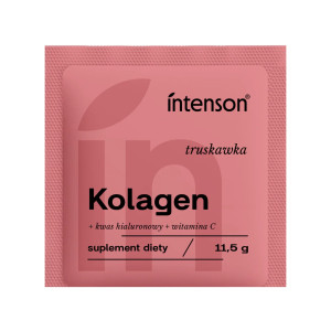 Intenson Kolagen z witaminą C i kwasem hialuronowym 11,5 g smak truskawkowy