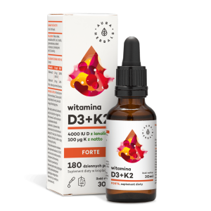 Aura Herbals Witamina D3 4000IU + K2mk7 FORTE 30 ml w kroplach