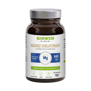 Biowen Magnez Chelatowany Diglicynian Magnezu 840 mg 100 kapsułek