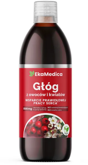 EkaMedica Głóg z owoców i kwiatów 500 ml