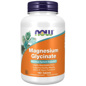 Now Foods Magnesium Glycinate 100mg Diglicynian Magnezu 180 tabletek