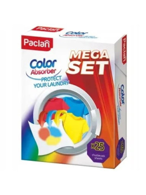 Paclan Mega Set Color Absorber chusteczki wyłapujące kolor 25 sztuk