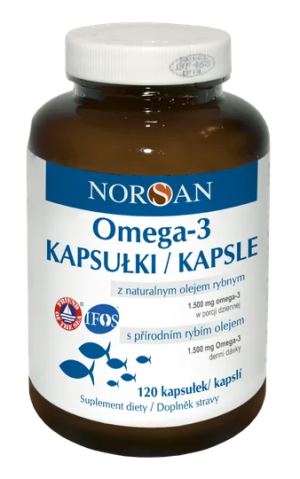 Norsan Omega-3 Kapsułki olej rybny 120 kapsułek