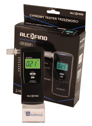 Elektrochemiczny Alkomat AlcoFind DA-8500E + certyfikat