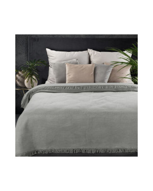 Koc bawełniany 150x200 srebrny Eurofirany