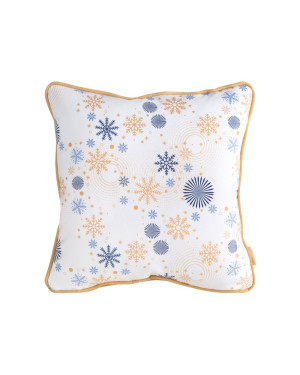 Poszewka velvet 45x45 Carol biała Eurofirany