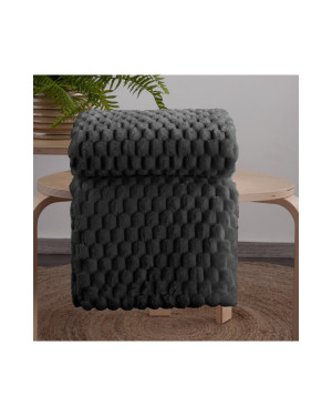 Koc pluszowy 170x210 Cindy 6 czarny Eurofirany