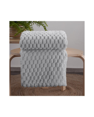 Koc pluszowy 200x220 Cindy 6 srebrny Eurofirany