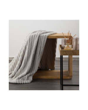 Koc pluszowy 200x220 Lisa srebrny Eurofirany