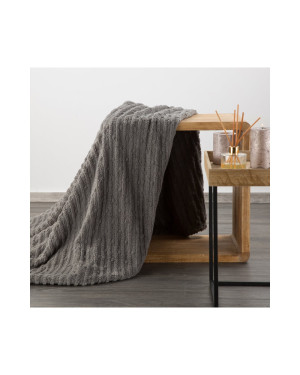 Koc pluszowy 200x220 Lisa stalowy Eurofirany