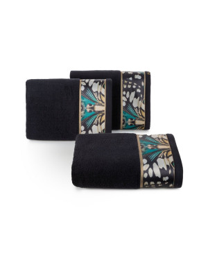 Ręcznik bawełna 70x140 Eva 15 czarny Eurofirany