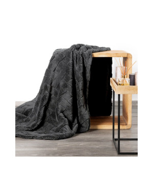 Koc pluszowy 150x200 Caro stalowy Eurofirany