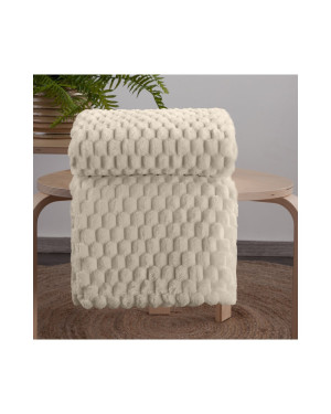 Koc pluszowy 170x210 Cindy 6 beżowy Eurofirany