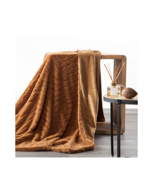 Koc futrzany 150x200 Kate miodowy Eurofirany