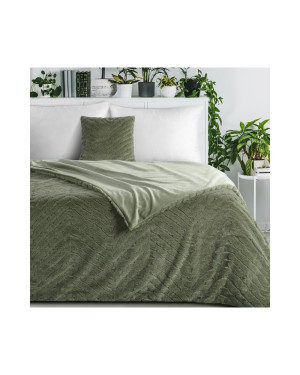 Koc futrzany 150x200 Kate oliwkowy Eurofirany