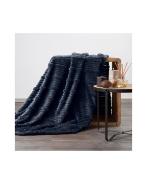 Koc pluszowy 200x220 Nina granatowy Eurofirany