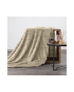 Koc pluszowy 200x220 Nina kremowy Eurofirany