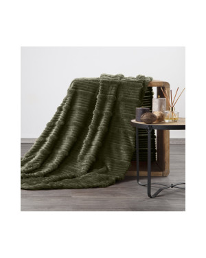 Koc pluszowy 200x220 Nina oliwkowy Eurofirany