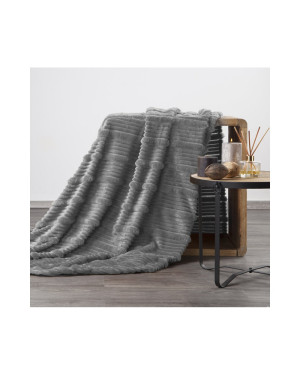 Koc pluszowy 200x220 Nina srebrny Eurofirany