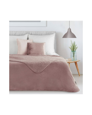 Koc sherpa baranek 170x210 Tedy różowy Eurofirany