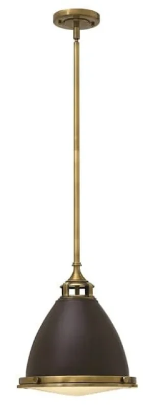 Lampa wisząca metalowa brązowo-mosiężna HK/AMELIA/P/M RB z serii AMELIA - Elstead Lighting