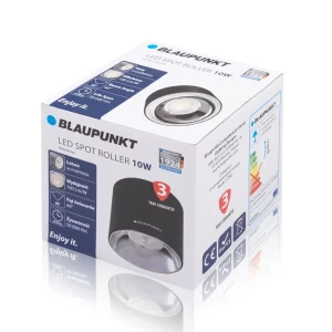 Lampa LED natynkowa Spot Roller 10W czarny barwa ciepła DLB10WW - Blaupunkt