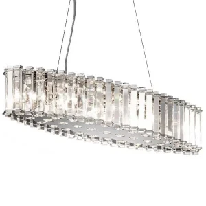 Lampa wisząca kryształowa chromowana 8-punktowa EKL/CRSTSKYE/ISLE z serii CRYSTAL SKY - Elstead Lighting
