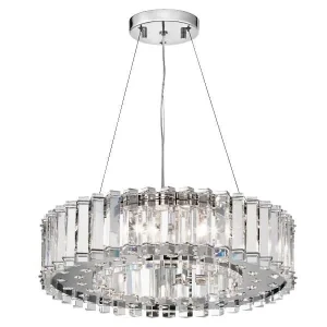 Lampa wisząca kryształowa chromowana 8-punktowa EKL/CRSTSKYE8 z serii CRYSTAL SKY - Elstead Lighting