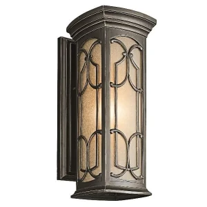Kinkiet zewnętrzny brązowy metalowy ze szkłem KL/FRANCEASI/M z serii FRANCEASI - Elstead Lighting