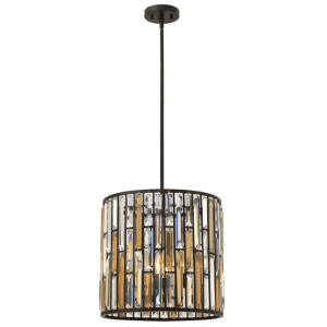 Lampa wisząca brązowa szklana 3-punktowa HK/GEMMA/P/B VBZ z serii GEMMA - Elstead Lighting