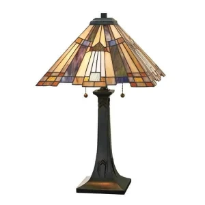 Lampa stołowa witrażowa 2-punktowa QZ/INGLENOOK/TL z serii INGLENOOK - Elstead Lighting