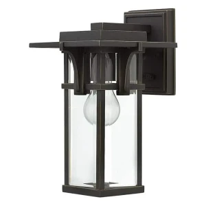 Kinkiet zewnętrzny brązowy szklany 1-punktowy HK/MANHATTAN2/S z serii MANHATTAN - Elstead Lighting
