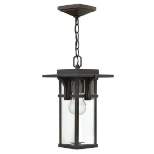 Lampa wisząca metalowa brązowa ze szkłem HK/MANHATTAN8/S z serii MANHATTAN - Elstead Lighting