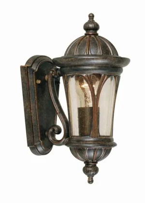 Kinkiet zewnętrzny metalowy brązowy ze szkłem NE1/S z serii ENGLAND - Elstead Lighting