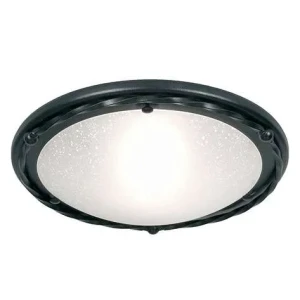 Plafon okrągły czarny szklany 30cm PB/F/B BLACK z serii PEMBROKE - Elstead Lighting