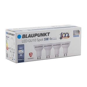 Zestaw 4 żarówek LED GU10 5W barwa naturalna GU10-5W-NW - Blaupunkt