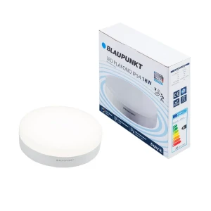 Plafon LED 18W IP54 z mikrofalowym czujnikiem ruchu barwa naturalna PL18NW-M - Blaupunkt