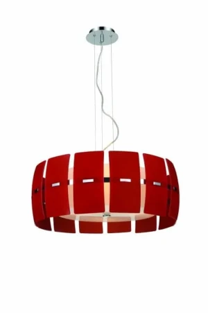 Azzardo Lampa wisząca szklana czerwona 4-punktowa AZ0162 z serii TAURUS