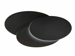 Azzardo Kinkiet metalowy czarny płaski 24cm AZ2997 z serii CLOVER