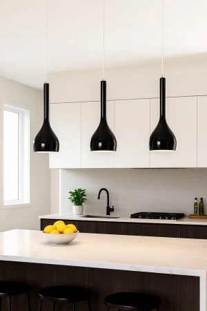 Azzardo Lampa wisząca szklana czarna 3-punktowa AZ0276 z serii SOUL