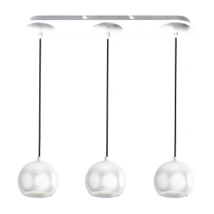 Azzardo Lampa wisząca szklana biało-czarna 3-punktowa AZ0638 z serii GULIA