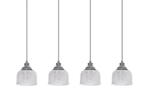 Azzardo Lampa wisząca loft szklana chromowana 4-punktowa AZ2111 z serii MORA